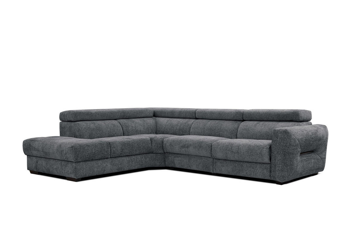 ECKSOFA CALVERA 5-Sitzer mit 1 Relaxfunktion, graphitfarben - Graphitfarben, Holzwerkstoff/Textil (239/298cm) - Courtois Laville