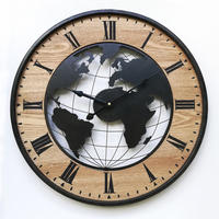 WANDUHR Schwarz 5/50/50 cm - Schwarz, Holzwerkstoff (5/50/50cm) - Mobili Rebecca