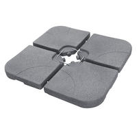 ZÁVAŽÍ NA SLUNEČNÍK 4dílné v kamenném vzhledu z plastu - šedá, plast (105/105cm) - ML-DESIGN