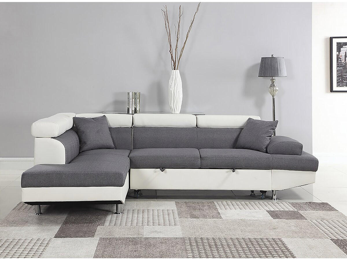 ECKSOFA sophia luxe weiss - Weiß, Textil (190.5/265cm) - Habitat Garten