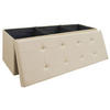 SITZBANK mit Stauraum, 110 cm, 120 Liter, Beige - Beige, Kunststoff (38/38/110cm) - Dunedesign