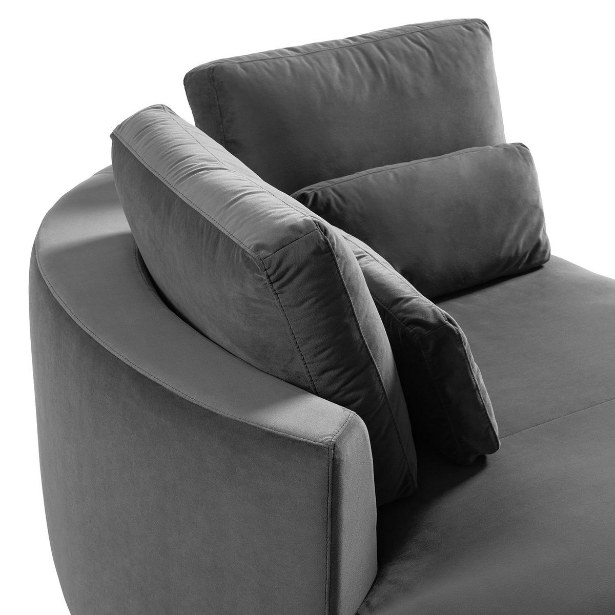 MODULLONGCHAIR - Grau, Textil (129/74/167cm) - home24