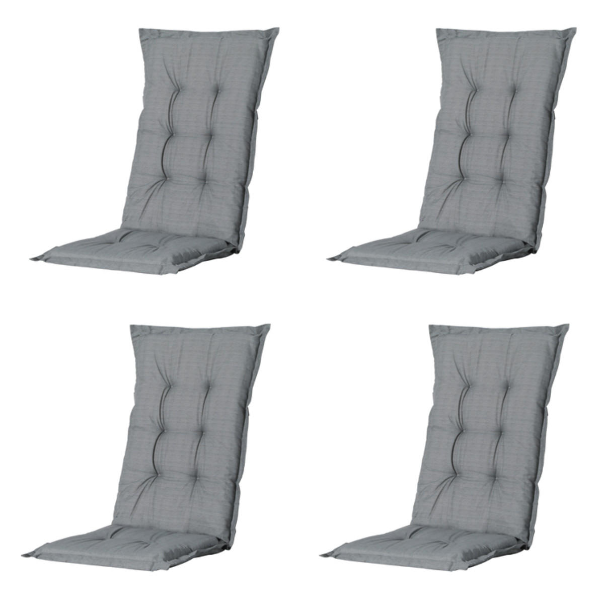 GARTENSTUHLKISSEN Basic 105/50 cm 4er-Set - Grau, Textil (50/6/105cm) - Madison