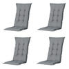 GARTENSTUHLKISSEN Basic 105/50 cm 4er-Set - Grau, Textil (50/6/105cm) - Madison