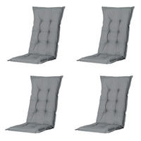 GARTENSTUHLKISSEN Basic 105/50 cm 4er-Set - Grau, Textil (50/6/105cm) - Madison