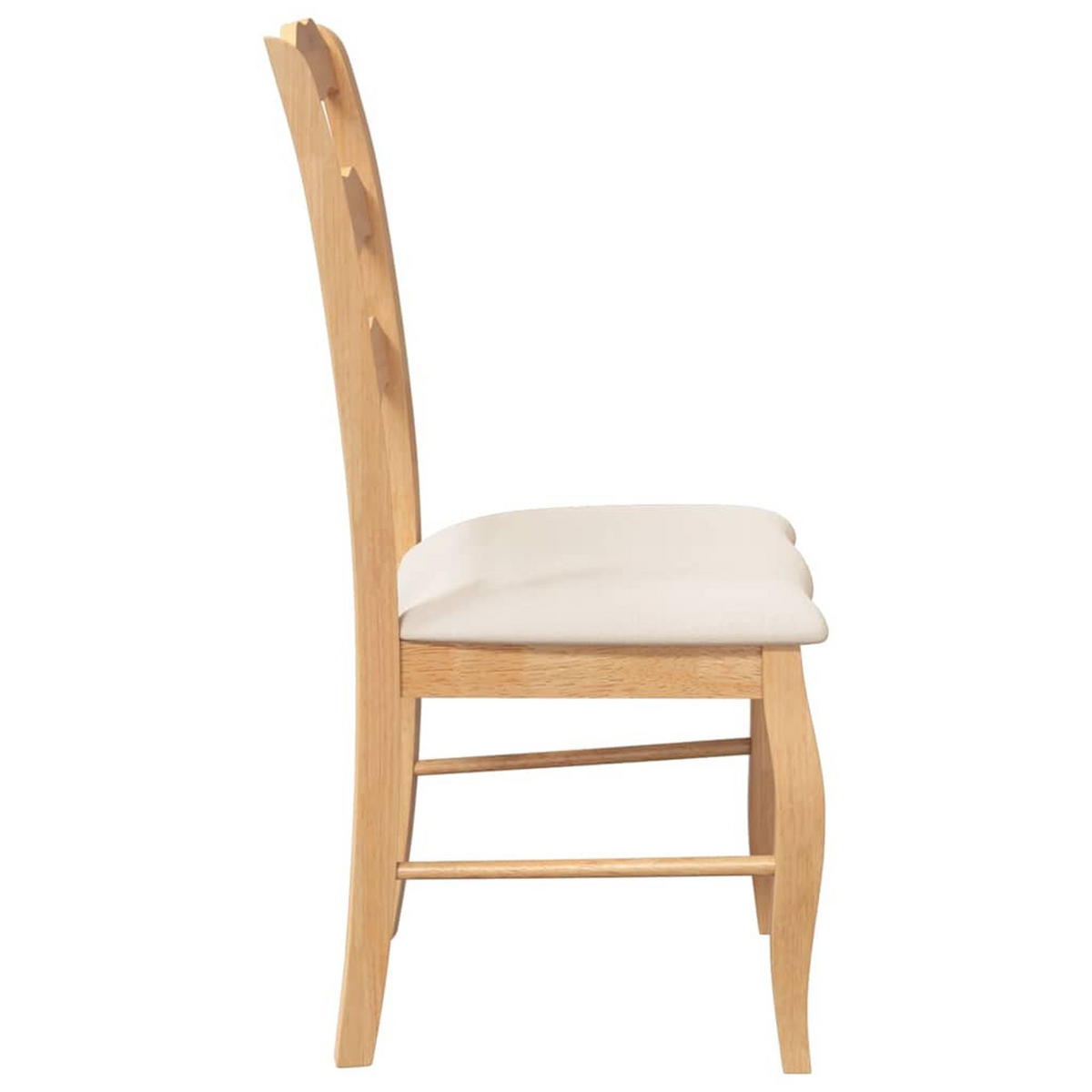 ESSZIMMERSTÜHLE Resz mit Kissen 2er-Set Hellbraun-Creme - Creme, Holz (48/99/53.5cm) - DELUKE