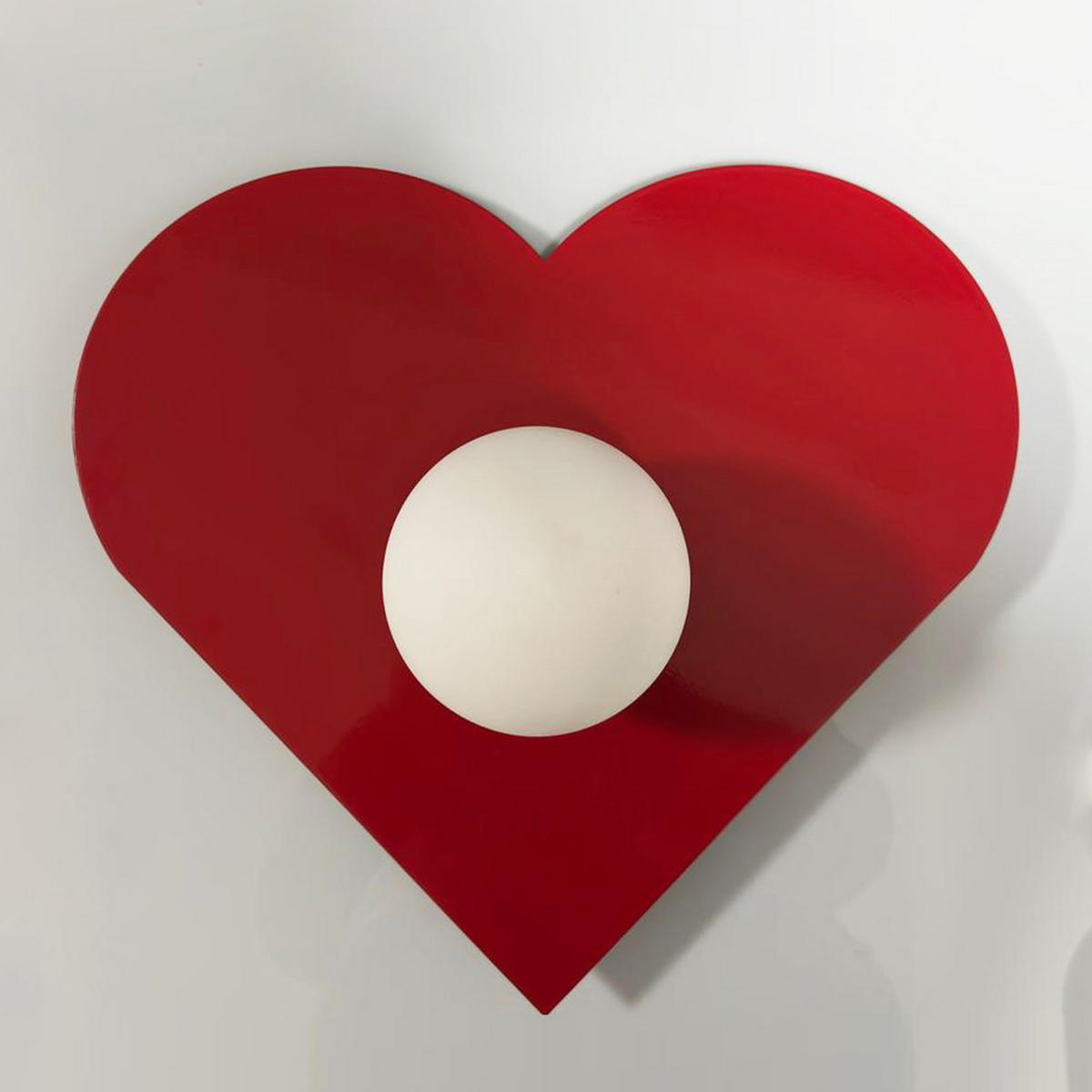 WANDLEUCHTE Innen 35 cm - Rot, Glas/Metall (35/31cm) - Bamyum