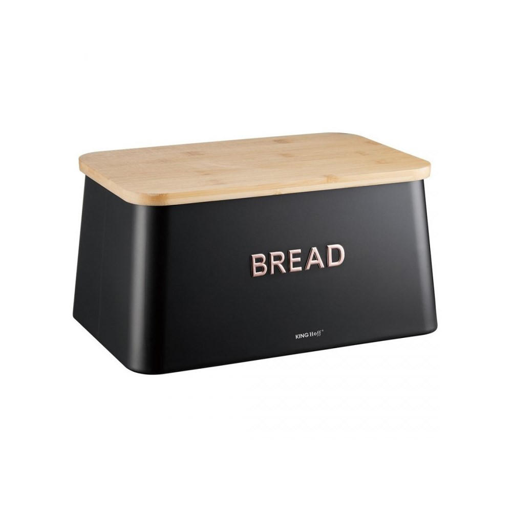 BROTKASTEN Schwarz 35/23/18 cm KH1948 - Schwarz, Holz (23/18/35cm) - Kinghoff 