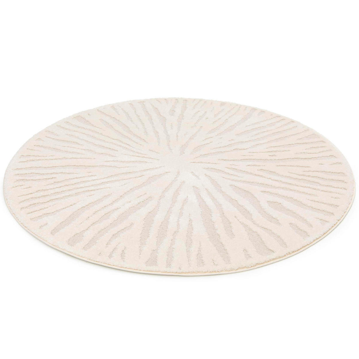 TEPPICH, Weiß - Weiß, Textil (160/160cm) - Oviala