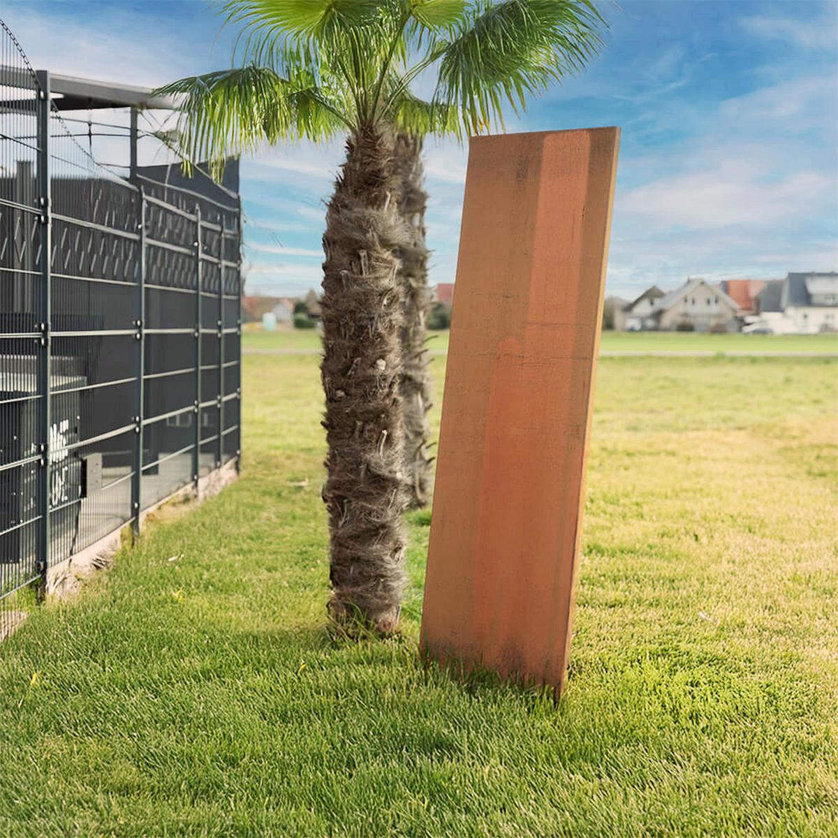 SICHTSCHUTZ AURA - 180 x 50 - Braun, Metall (50/180cm) - Home Deluxe