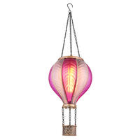 LED AUSSENLEUCHTE Solarleuchte Pink - Multicolor, Metall (14/14/46.5cm) - Globo Lighting