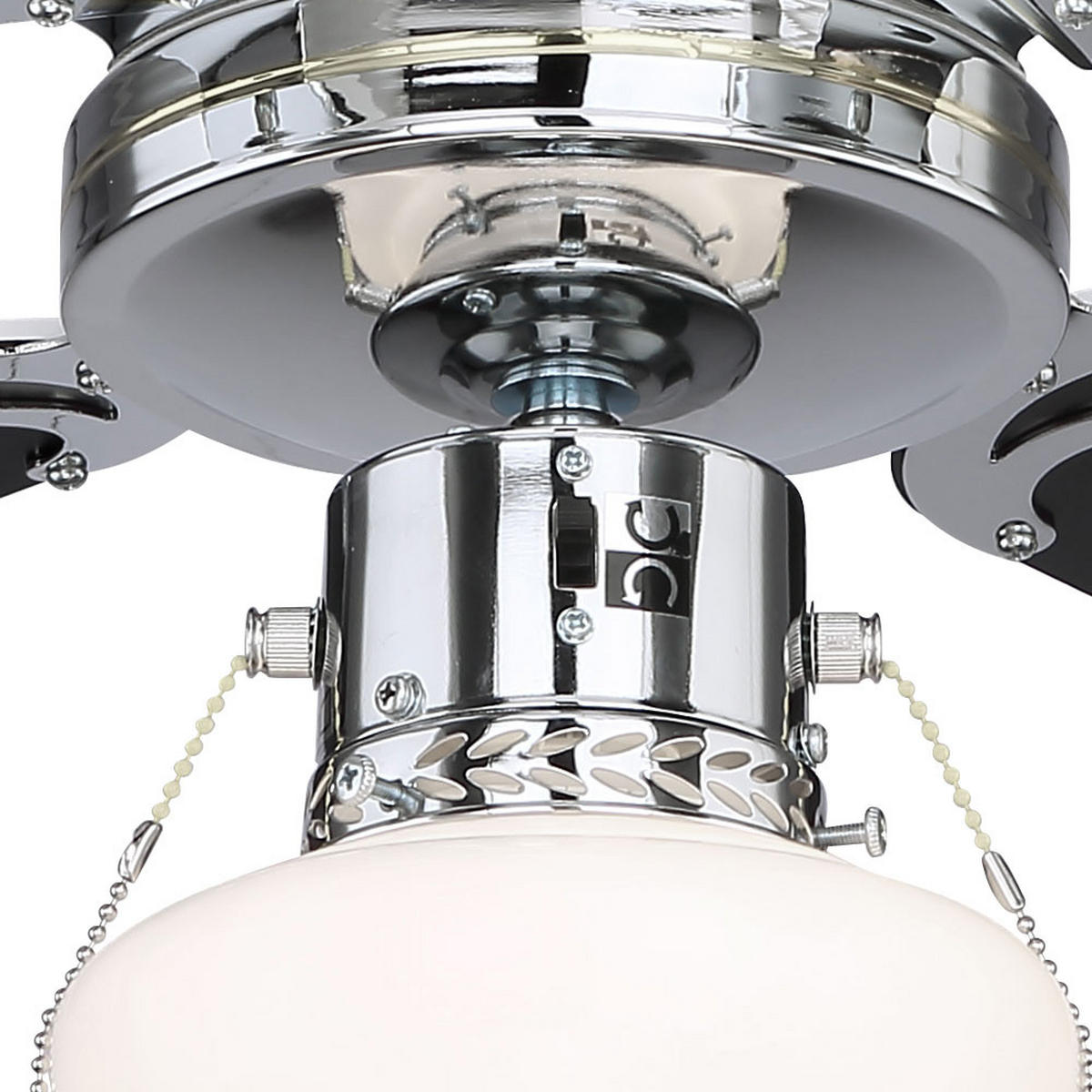 DECKENLEUCHTE Metall Schwarz CHAMPION - Schwarz, Glas (106.6/106.6/41.5cm) - Globo Lighting