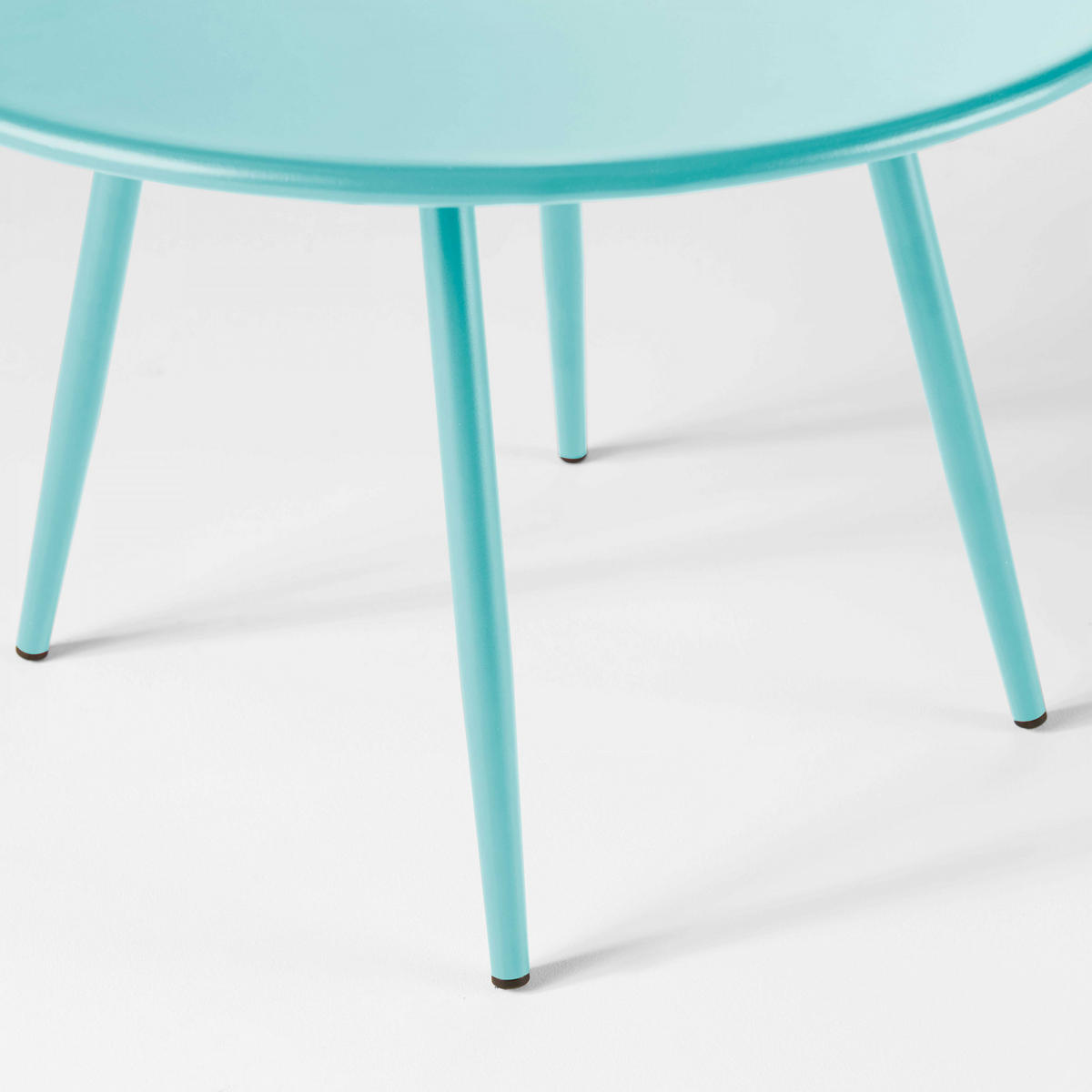 GARTEN-LOUNGETISCH, Türkisblau - Hellblau, Metall (40/40/30cm) - Oviala