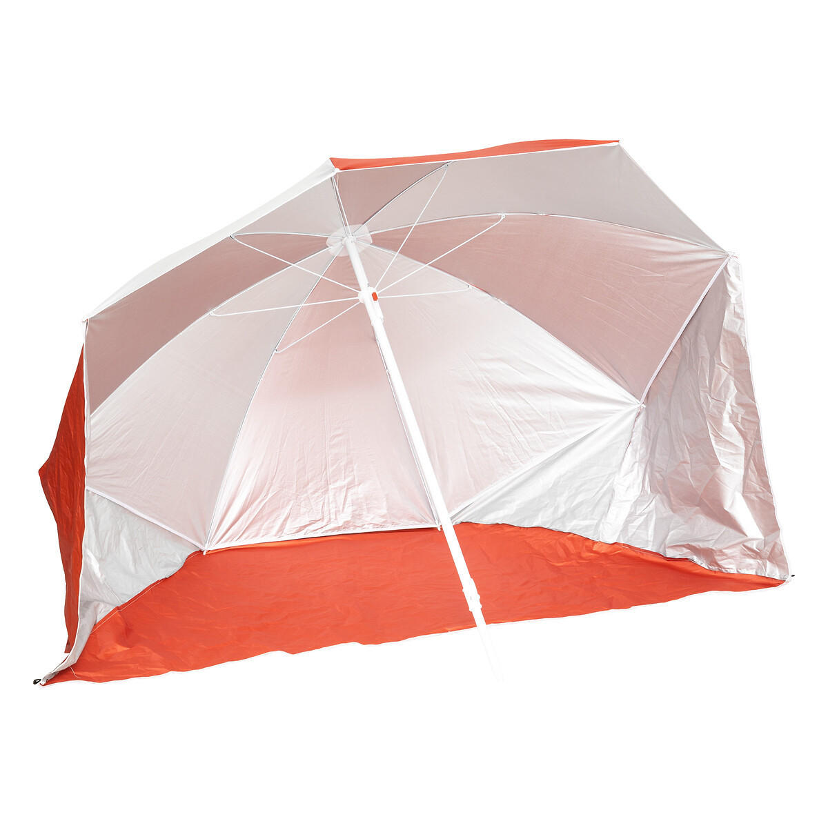 STRANDSONNENSCHIRM Ocean Breeze - Rot, Kunststoff (105/160cm)
