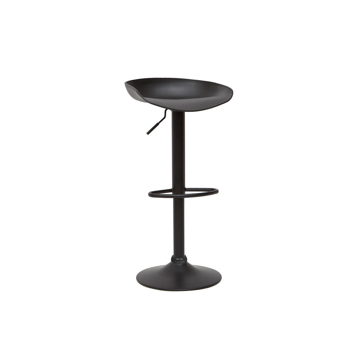 BARHOCKER Schwarz Metallbeine 2er-Set PEBBLE - Schwarz, Kunststoff (43.5/89.5/43.5cm) - Miliboo