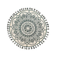 VINTAGE-TEPPICH Irice 120/120 cm - Grün, Textil (120/120cm) - Beliani