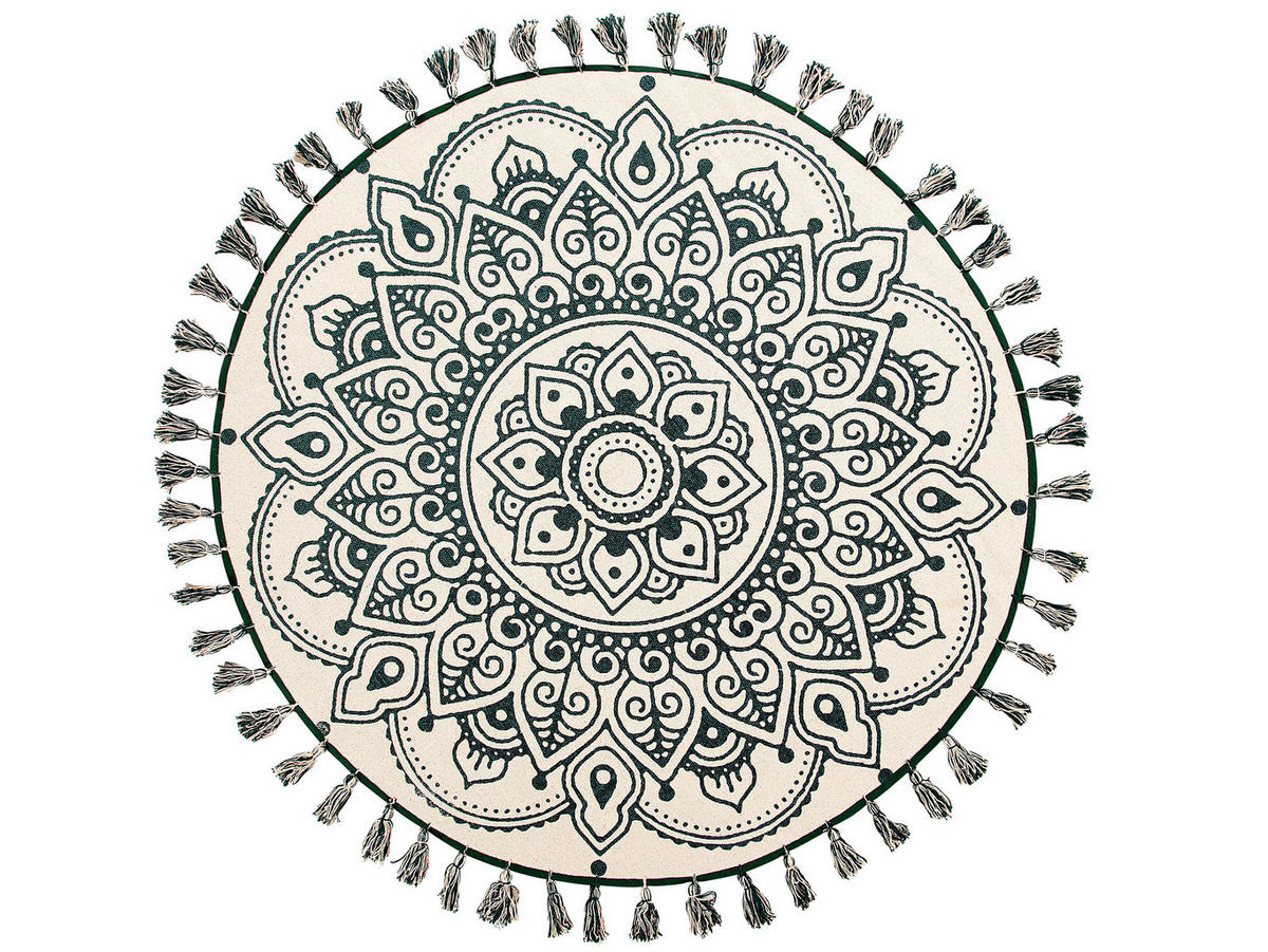 VINTAGE-TEPPICH Irice 120/120 cm - Grün, Textil (120/120cm) - Beliani