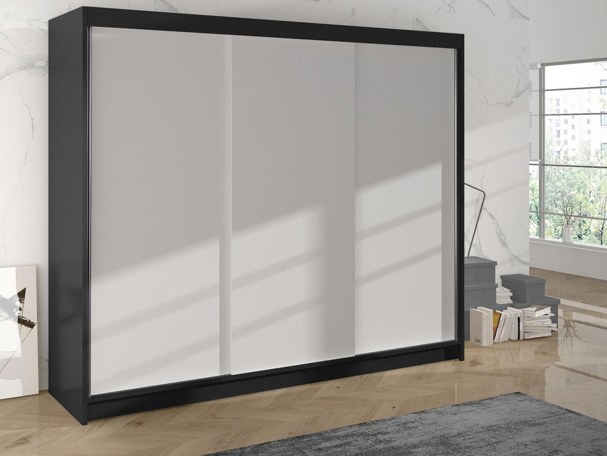 SCHWEBETÜRENSCHRANK Derby II - Multicolor, Holzwerkstoff/Metall (200/215/58cm) - MIRJAN24