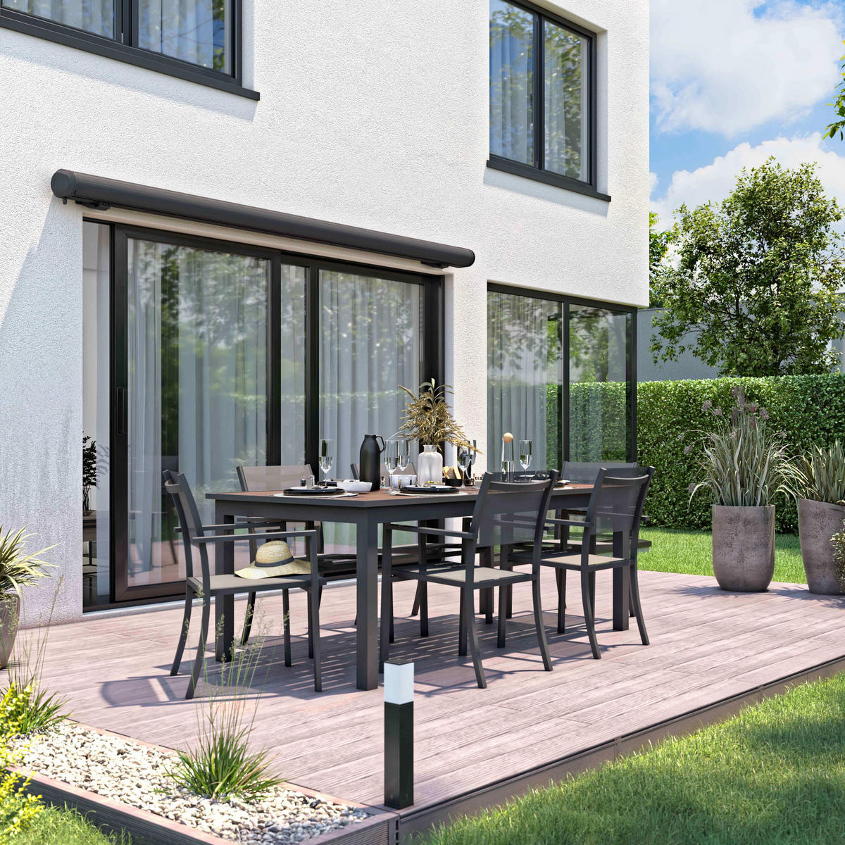 MARKISE 2,5x3m, Taupe - Taupe, Metall (250/1/295cm) - Oviala