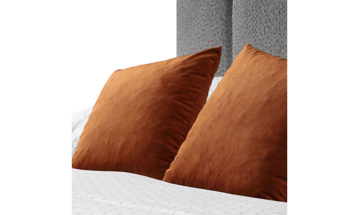 POLSTERBETT ELENA 160x200 cm Dunkelgrau (Anthology 18), 34 Holzlatten, Kopfteil 108 cm - Grau, Textil (160/200cm) - Lookway