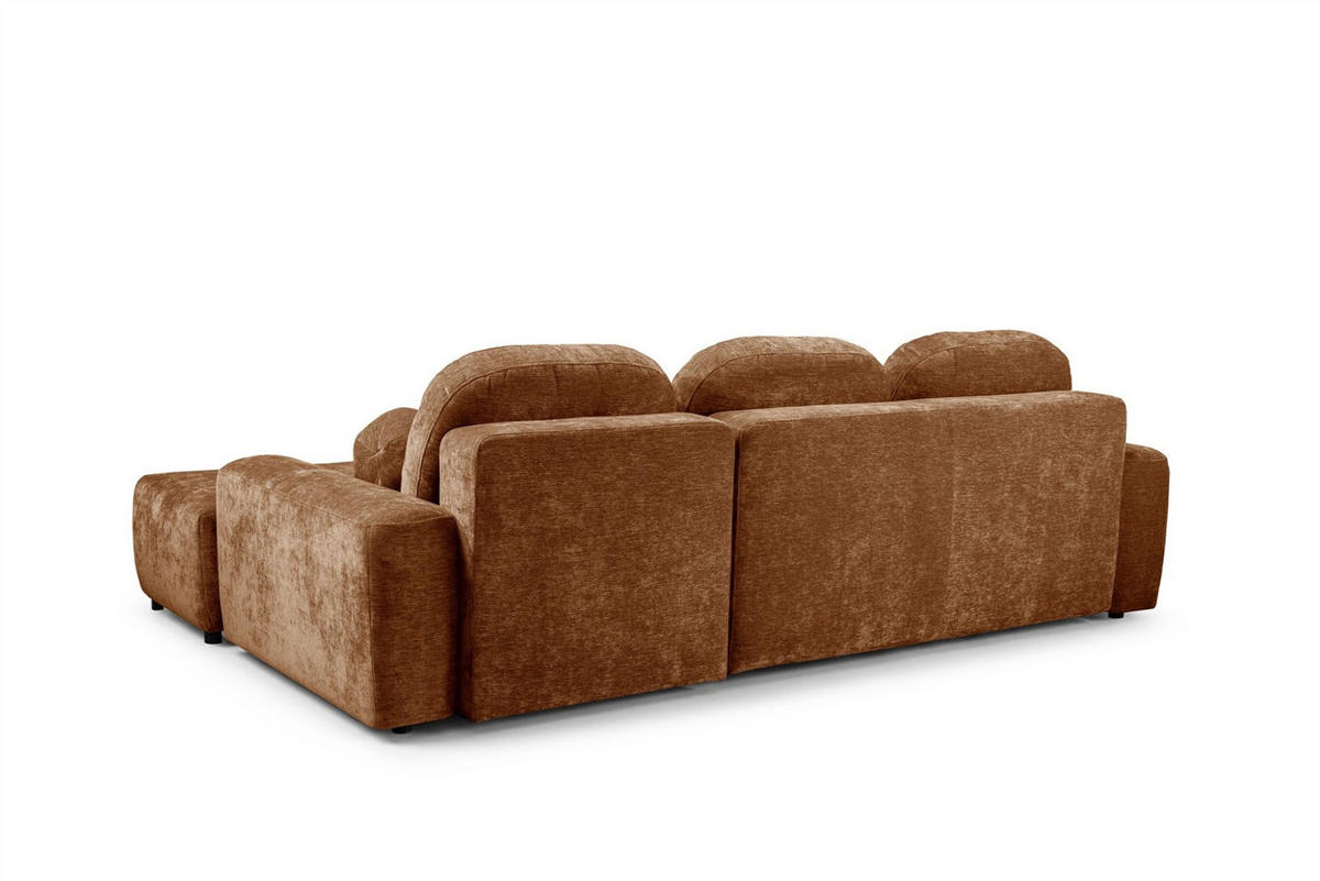 ECKSOFA Argos In Vibe - Rotbraun, Holzwerkstoff/Textil (267/170cm) - Fun Möbel
