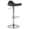 BARHOCKER Shangrila, Gestell Metall in Chromoptik, Stoff schwarz, - Chromfarben/Schwarz, Textil/Metall (45/91/45cm) - TPFLiving