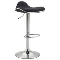 BARHOCKER Shangrila, Gestell Metall in Chromoptik, Stoff schwarz, - Chromfarben/Schwarz, Textil/Metall (45/91/45cm) - TPFLiving