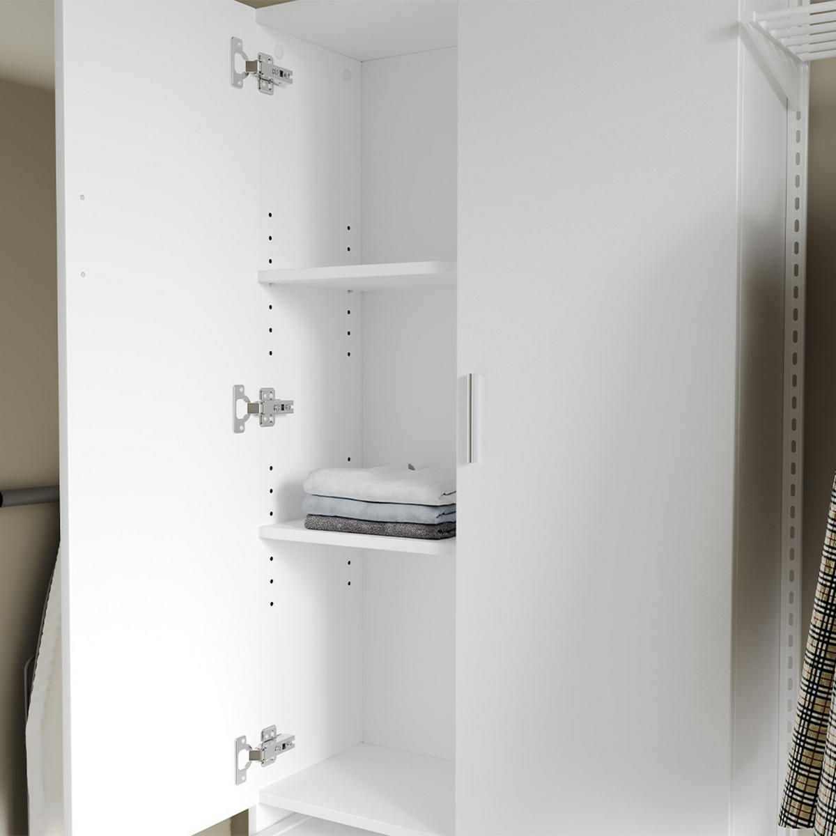 WASCHMASCHINENSCHRANK Martha Weiß 64 x 190 cm mit 2 langen Türen - Weiß, Holzwerkstoff (64/190/26cm) - Vicco