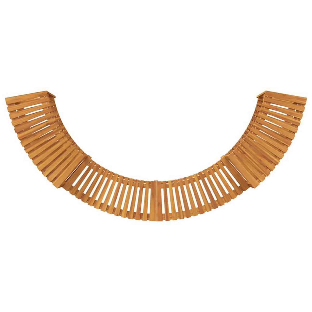 WHIRLPOOL Umgebung Halb-Rund Braun 272/120/55.5 Cm - Braun, Holz (120/55.5/272cm) - vidaXL