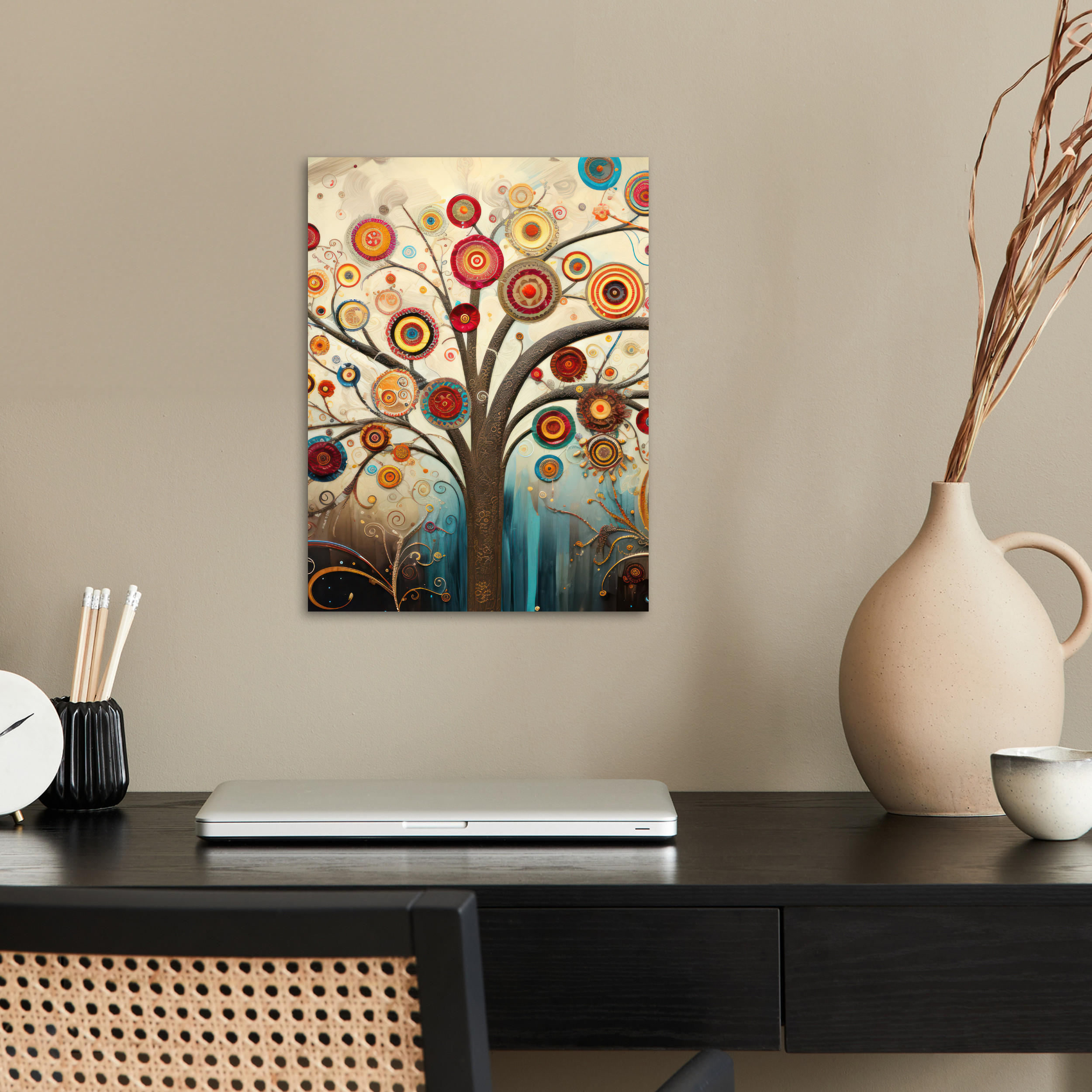 POSTER Baum - Baum des Lebens - Farbe 30x40 cm - Braun, Papier (30/40/0.1cm) - MuchoWow