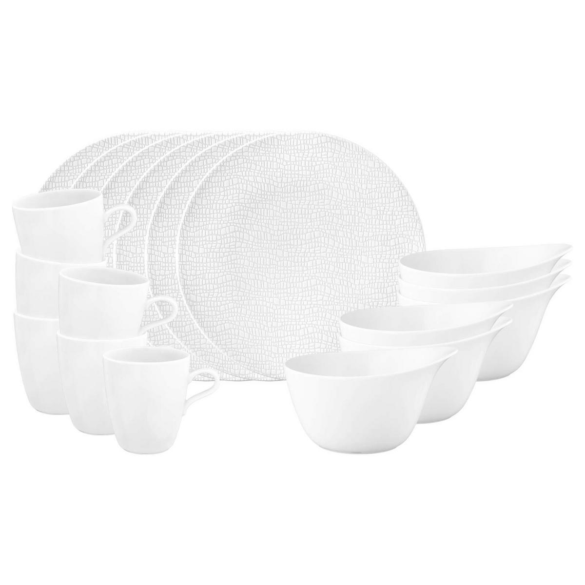 FRÜHSTÜCKS-SET Life Fashion Luxury White 18er Set - Weiß, Keramik (1/1/1cm) - Seltmann Weiden