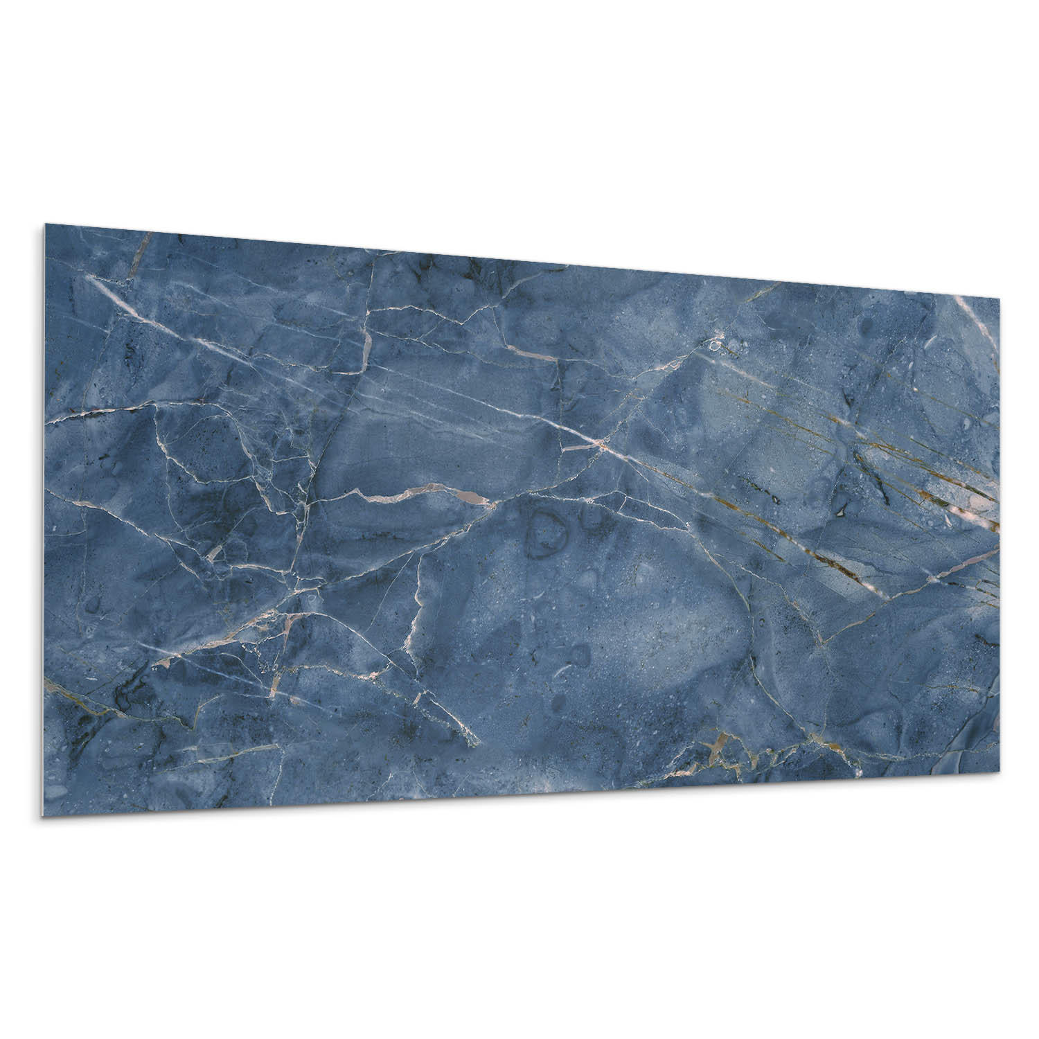 WANDPANEEL 100x50 cm selbstklebend Lazurite - Goldfarben/Dunkelblau, Kunststoff (50/1.6/100cm) - Wallfluent