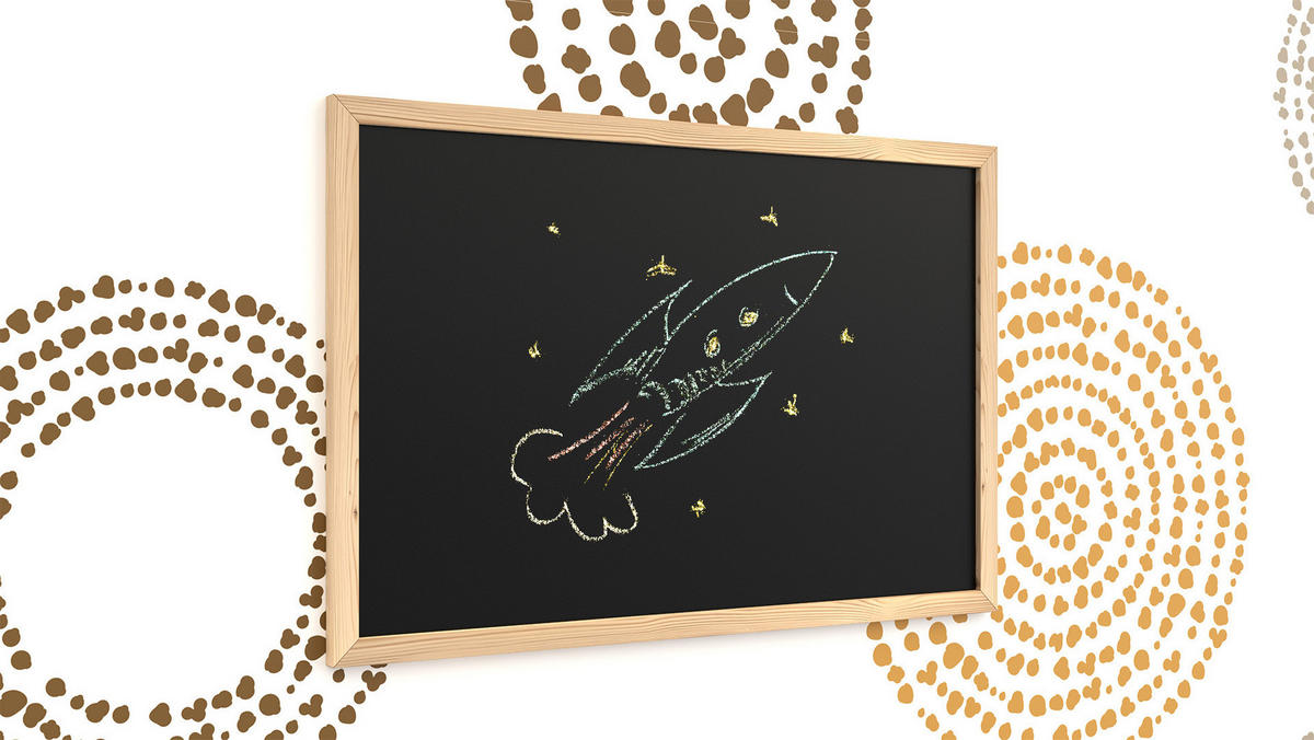 SCHWARZE Kreidetafel 60x40 cm, ECO-Holzrahmen - Schwarz, Holz (60/40/2cm) - ALLboards