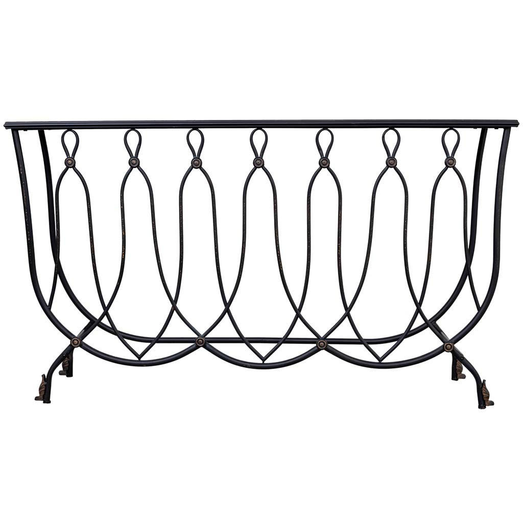 KONSOLE aus gealtertem schwarzen Metall 144x40x79 cm - Schwarz, Metall (40/144/79cm) - Wanderlust