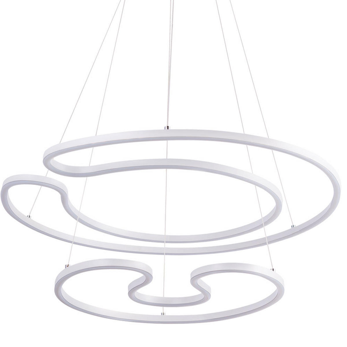 LED HÄNGELEUCHTE U-Form Weiß Matt - Weiß, Metall (67/67/120cm) - Globo Lighting