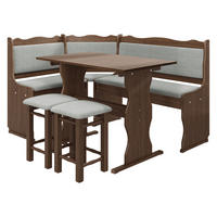 ECKBANKGRUPPE Mini - Hellbraun/Grau, Holz (145/87/105cm) - MIRJAN24
