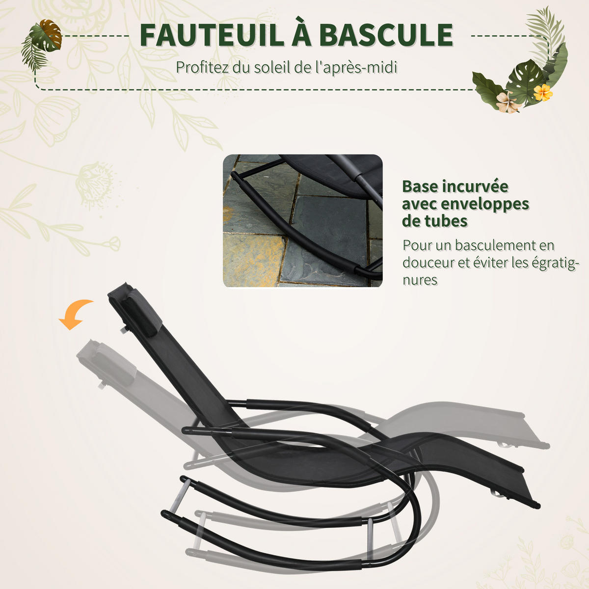GARTENSCHAUKELSTUHL DE-15237 Schwarz - Schwarz, Metall (160/88/63cm) - ComfortXL