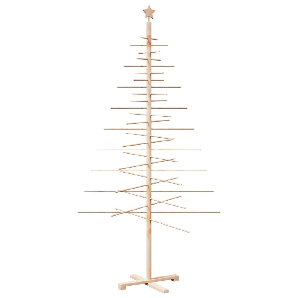 WEIHNACHTSBAUM Holz 110/110/210 Cm Braun Massivholz Kiefer - Braun, Holz (210cm) - vidaXL
