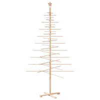 WEIHNACHTSBAUM Holz 110/110/210 Cm Braun Massivholz Kiefer - Braun, Holz (210cm) - vidaXL