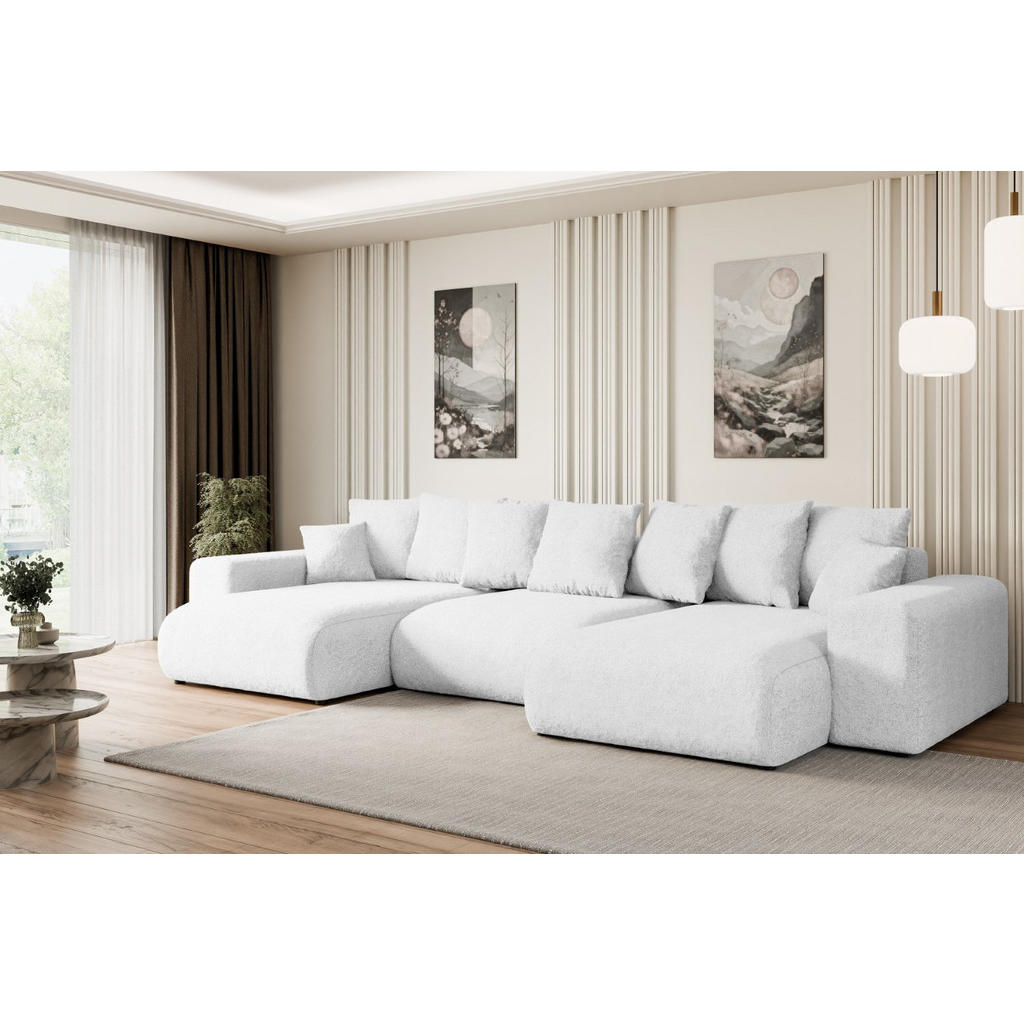 Thumbnail - Altdecor Wohnlandschaft, Weiß, Textil, 6-Sitzer, 352x84x165 cm, Wohnzimmer, Sofas & Couches, Wohnlandschaften, Wohnlands...