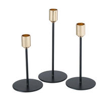KERZENHALTER Marko 3er-Set - Goldfarben, Metall (8/20/8cm) - Boltze Home