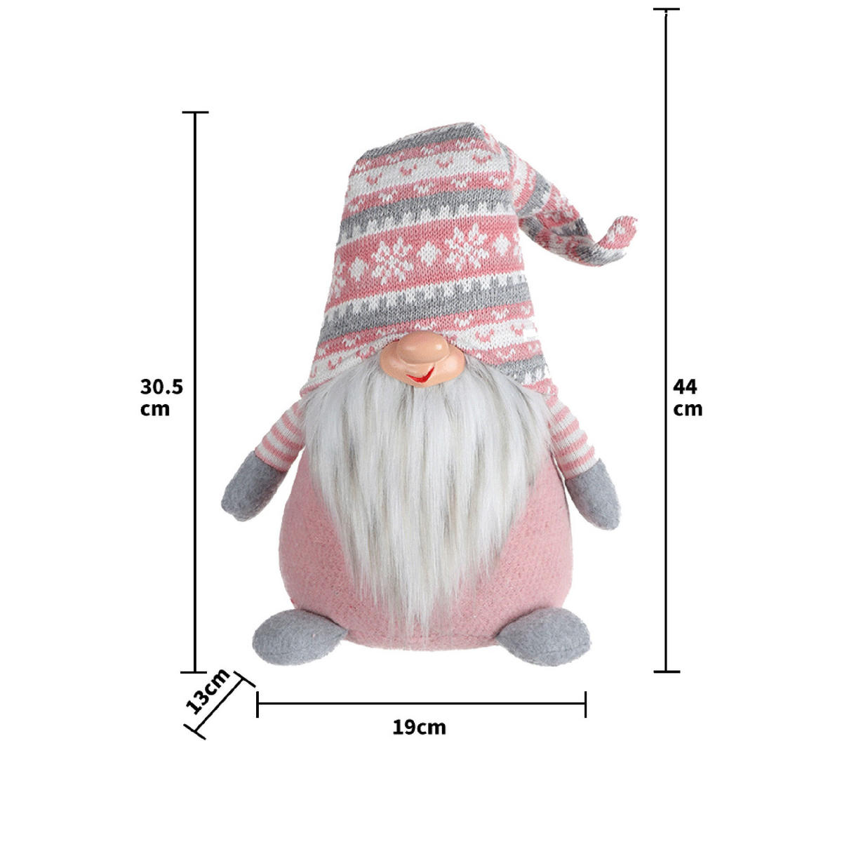 SKANDINAVISCHE ELFE Grau 13/19/31 cm - Grau, Textil (13/31/19cm) - Mobili Rebecca