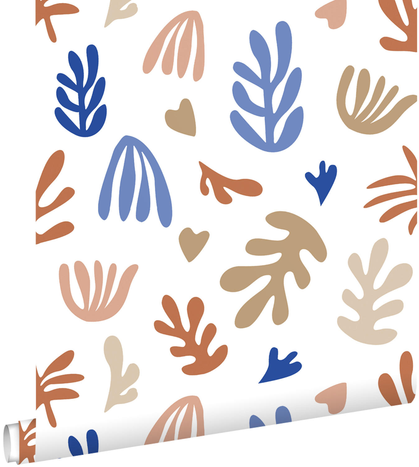 TAPETE Pflanzen im Matisse-Stil 50 x 900 cm - Weiß, Papier (50/900cm) - ESTAhome