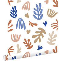 TAPETE Pflanzen im Matisse-Stil 50 x 900 cm - Weiß, Papier (50/900cm) - ESTAhome