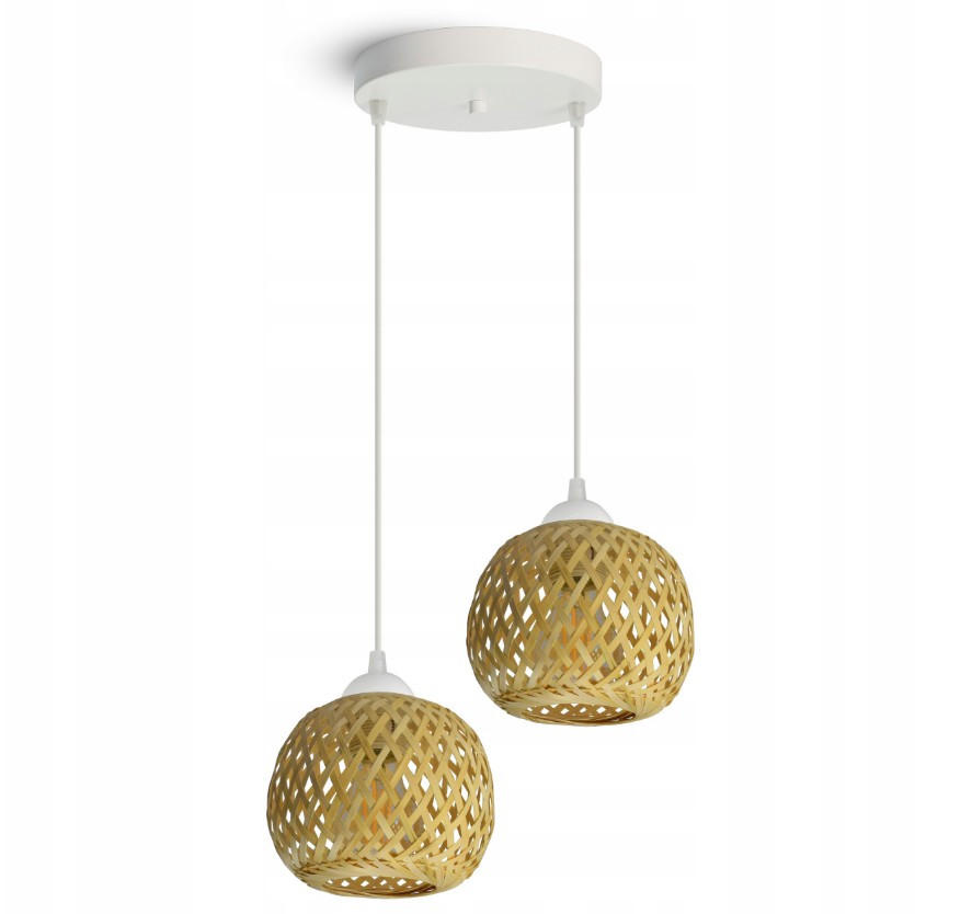 PENDELLEUCHTE BOHO - Beige/Weiß, Glas/Metall (15/25/100cm) - kiki design