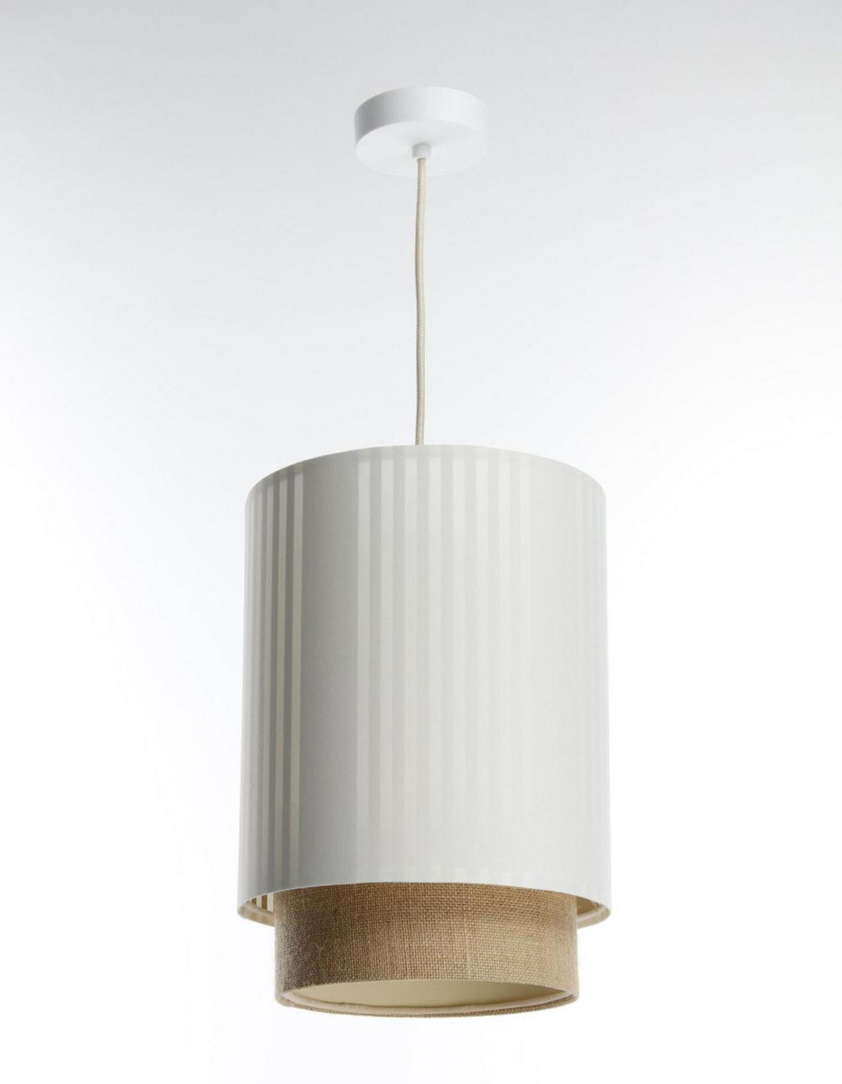 HÄNGELEUCHTE Weiß 25/105 cm - Braun, Kunststoff (30/0.4/105cm) - ONZENO