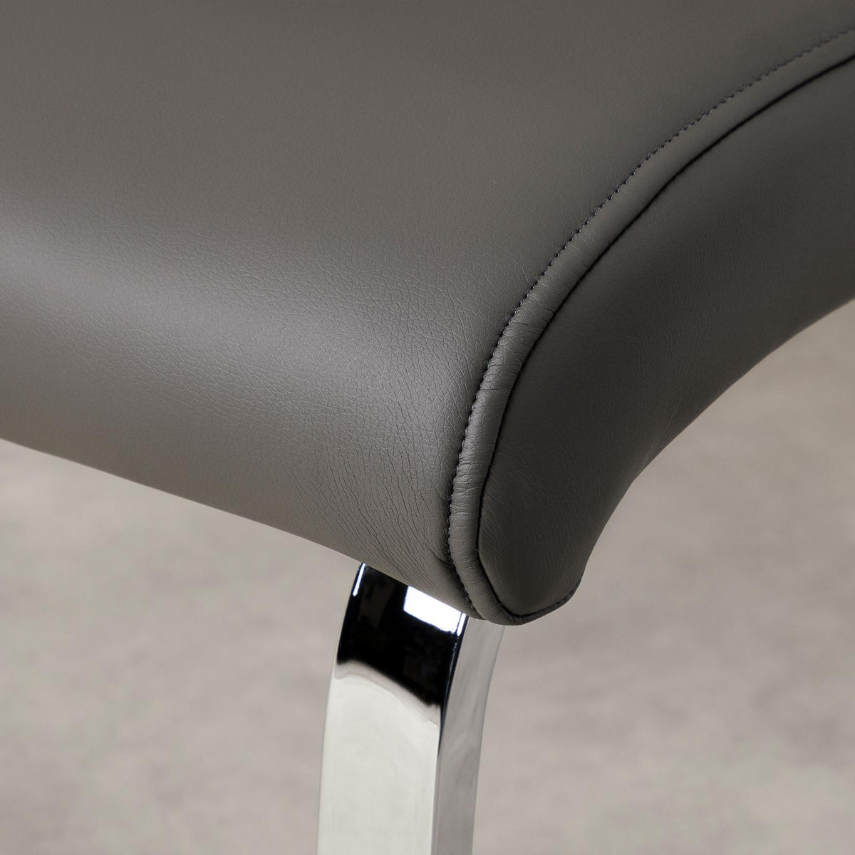 ESSZIMMERBANK VILAS - Grau, Textil/Metall (135/87/56cm) - IDIMEX
