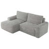 ECKSOFA BELLUNO L Grau Cord - Links - Schwarz/Grau, Textil (144/233cm) - MKS