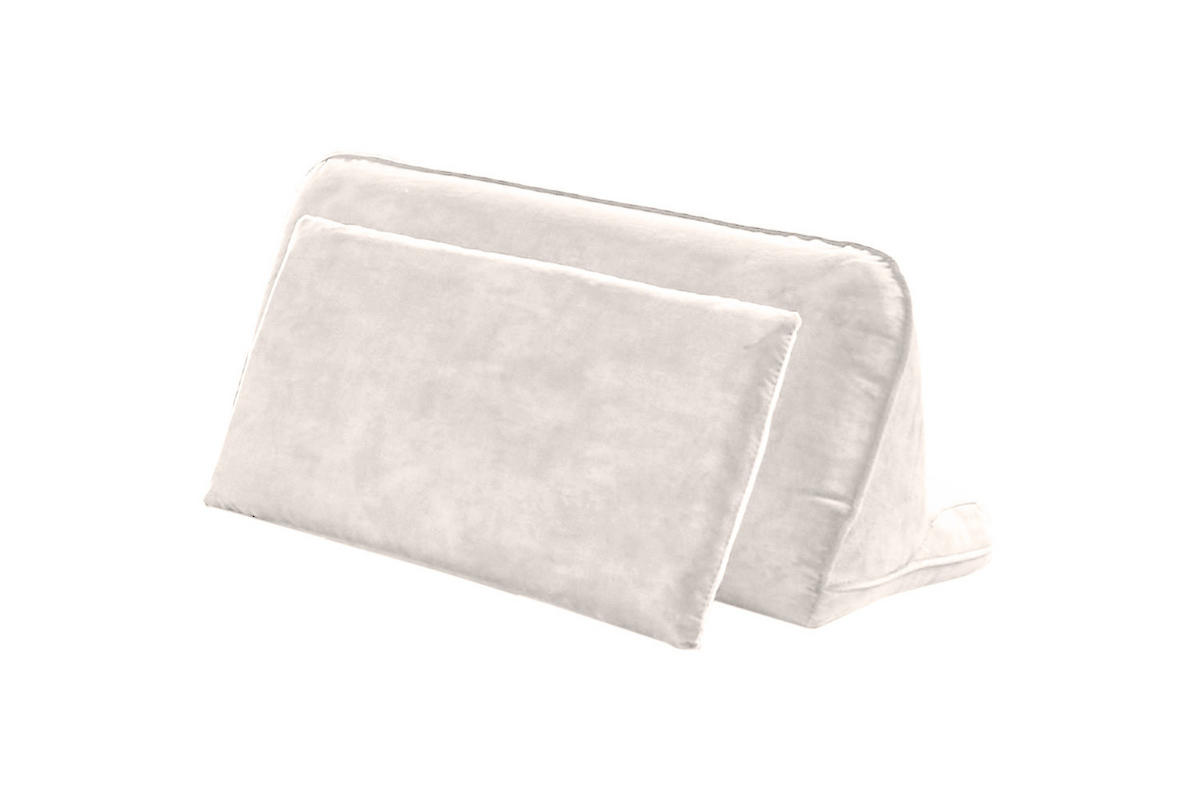 RÜCKENKISSEN WIOLO Cremeweiß Velvet - Creme, Textil (80/46cm) - KAWOLA