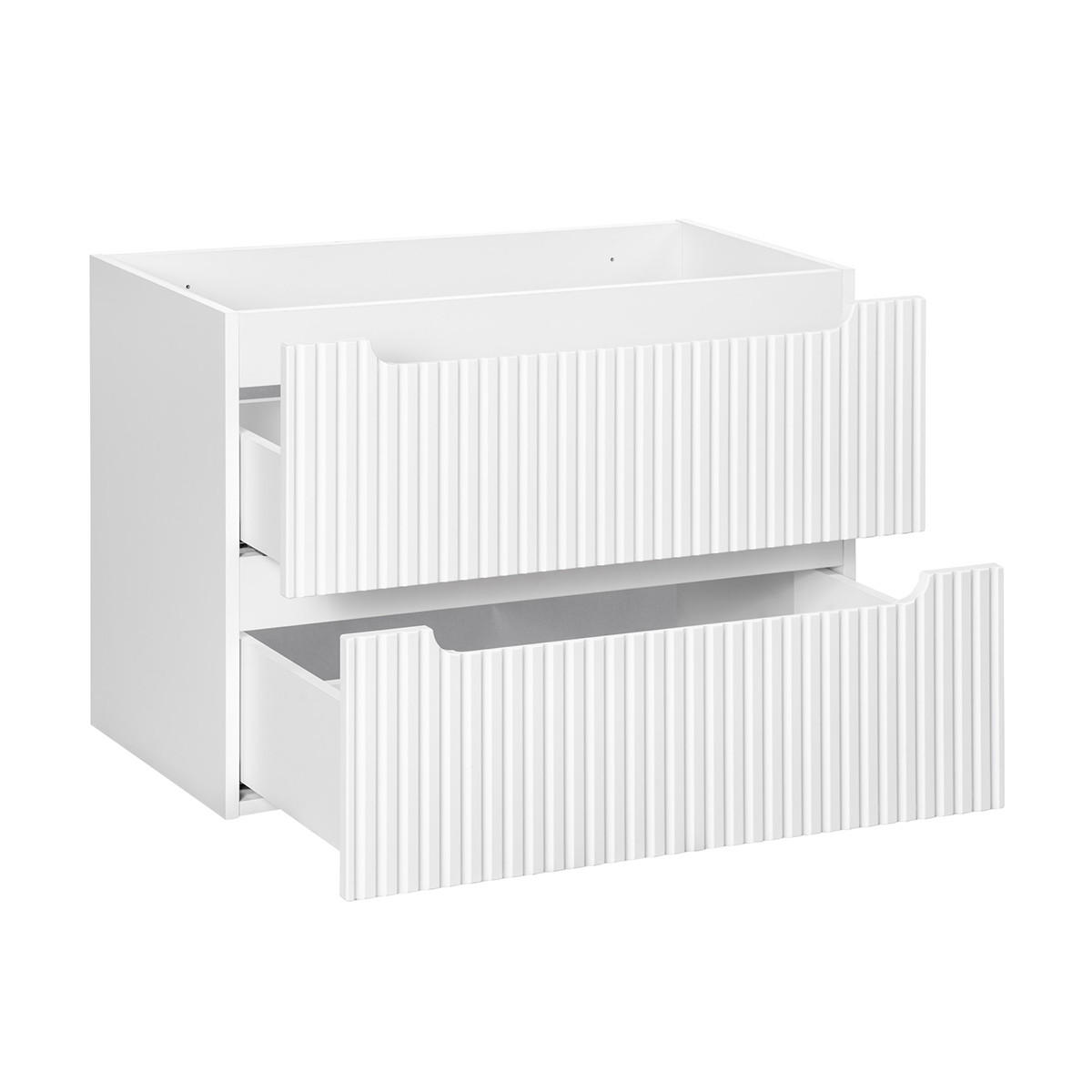 WASCHTISCHUNTERSCHRANK 80cm Riva Weiß - Weiß, Holzwerkstoff (80/57/40cm) - Petits-meubles